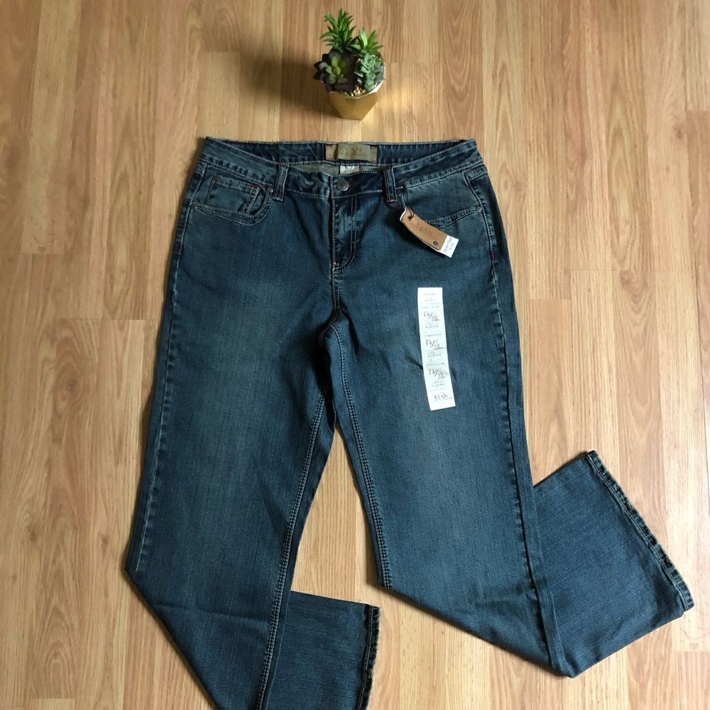 NWT Ryan Michael Western Skinny Flare The Elly Denim Blue Jeans Women’s 14/32